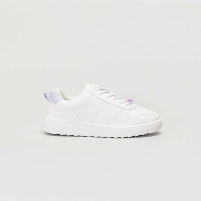 Baskets basses bicolores Violet