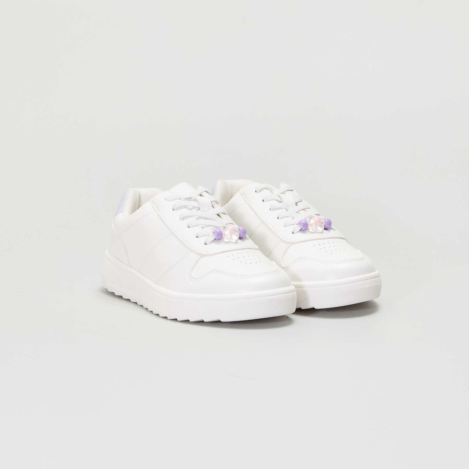 Baskets basses bicolores Violet