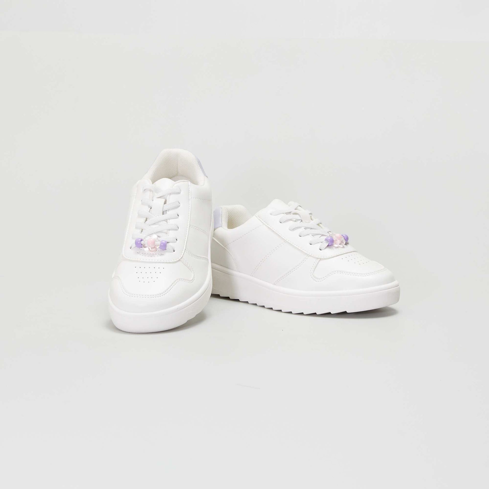 Baskets basses bicolores Violet