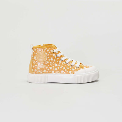 Baskets hautes motif Jaune