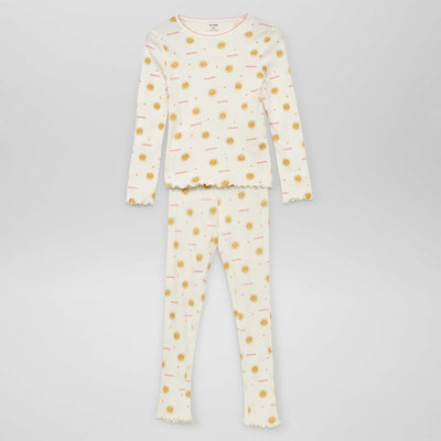 Pyjama long en maille c tel e - 2 pi ces Blanc