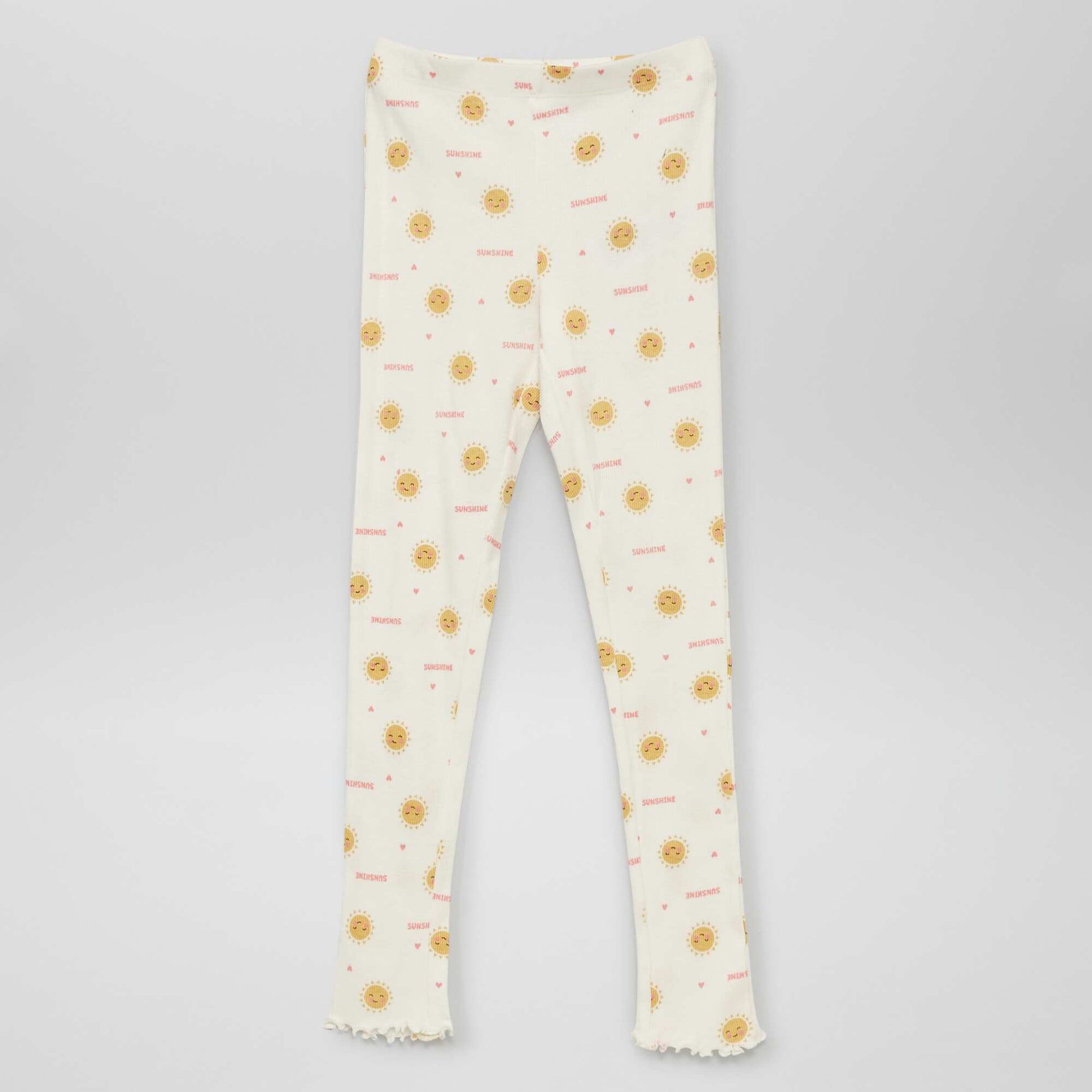 Pyjama long en maille c tel e - 2 pi ces Blanc