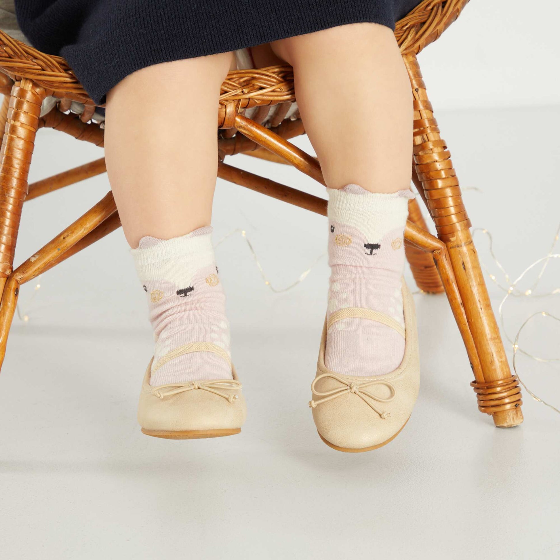 Ballerines avec n uds fantaisie Beige