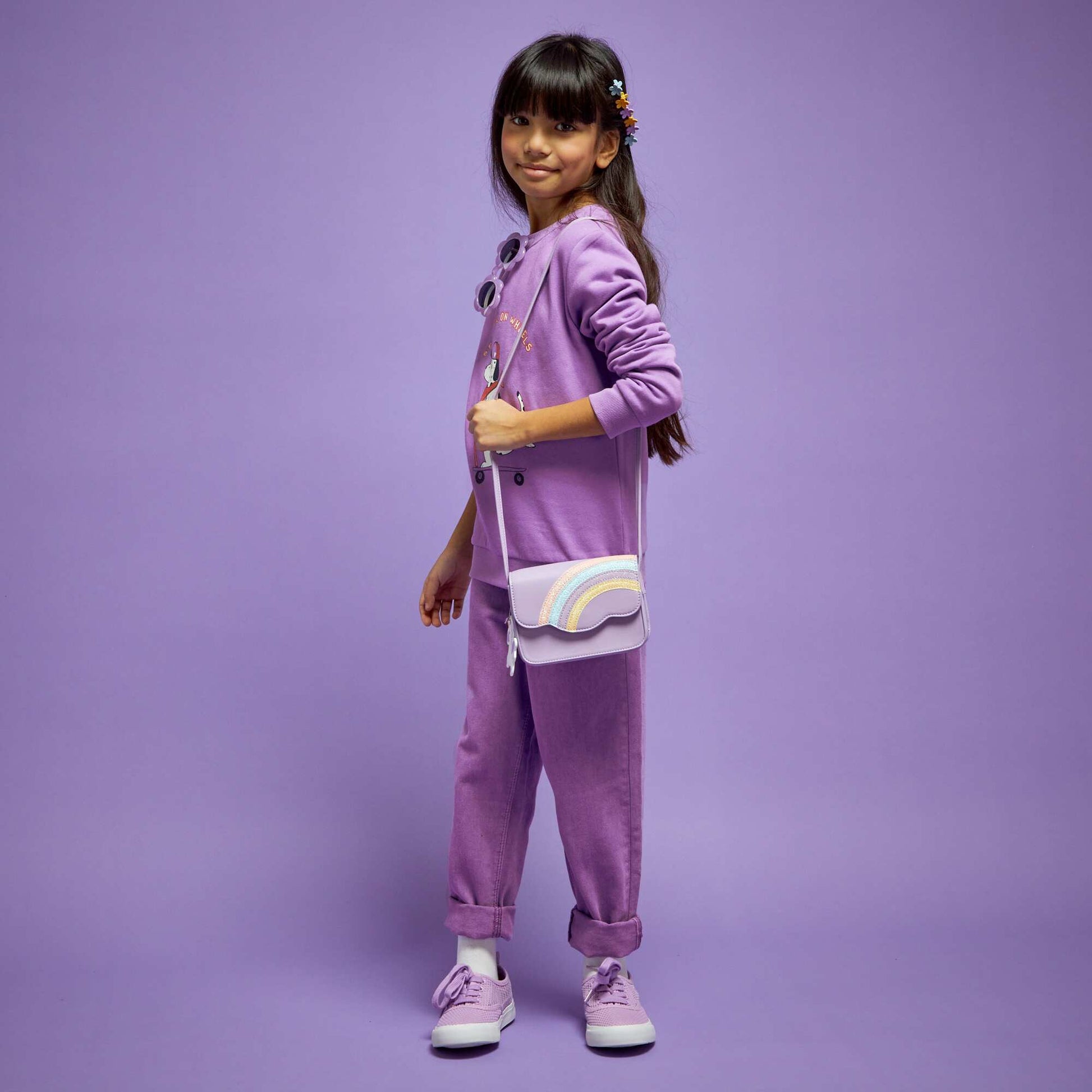 Pantalon denim coupe mom Violet