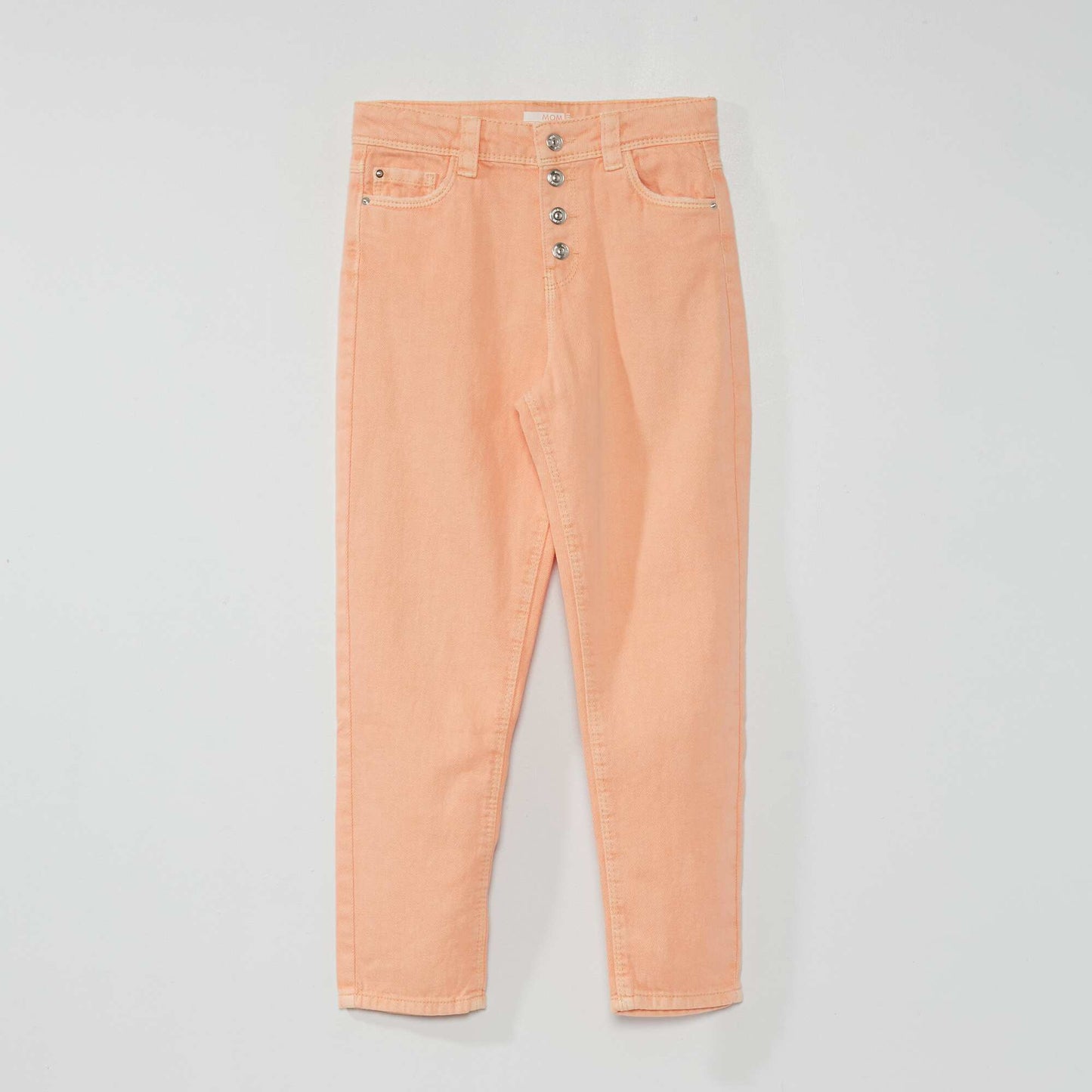 Pantalon denim coupe mom Orange