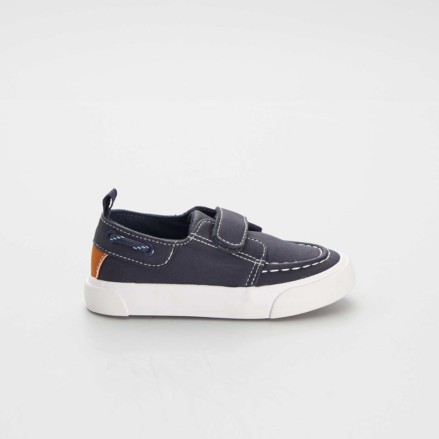 Chaussures forme 'bateau' scratch Bleu