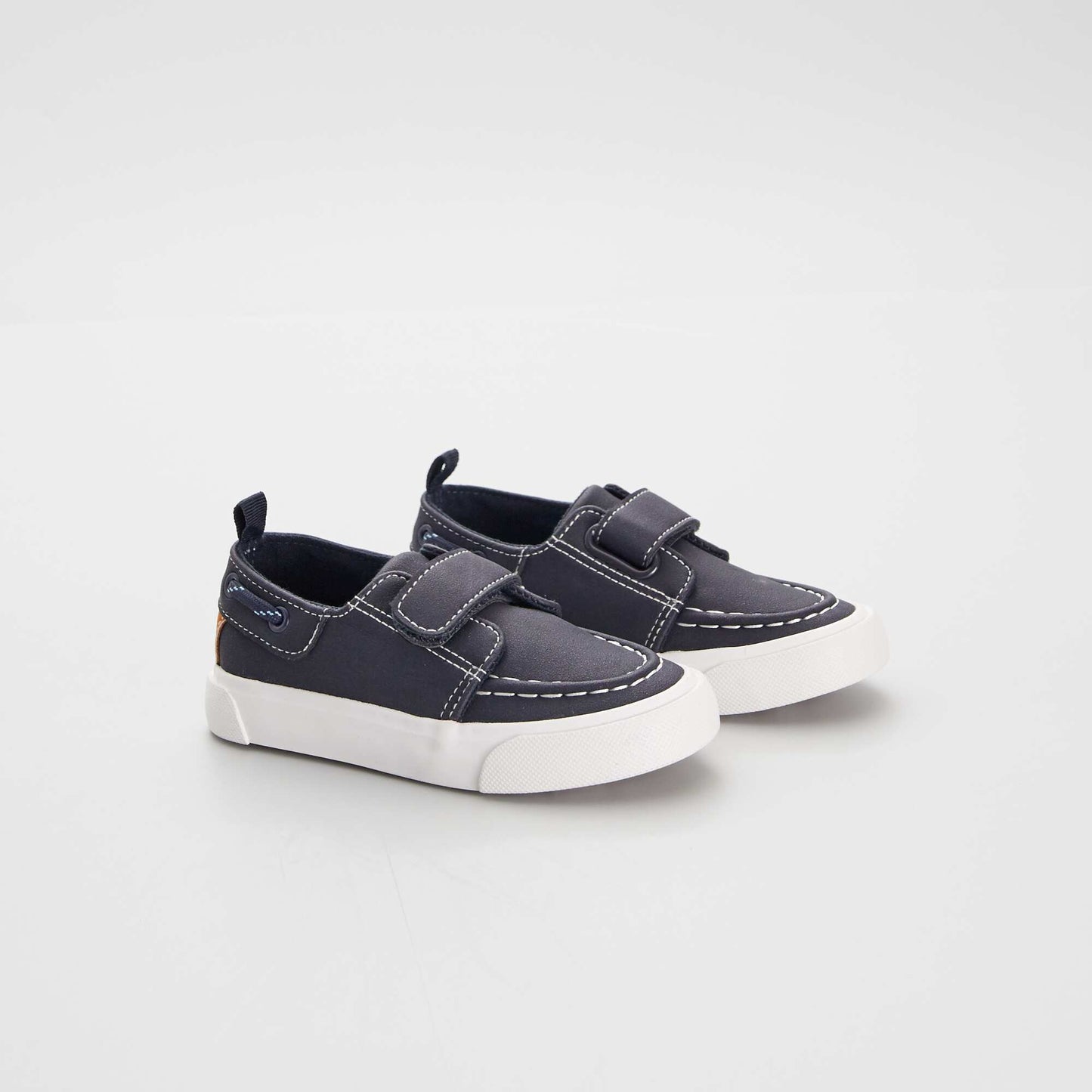 Chaussures forme 'bateau' scratch Bleu