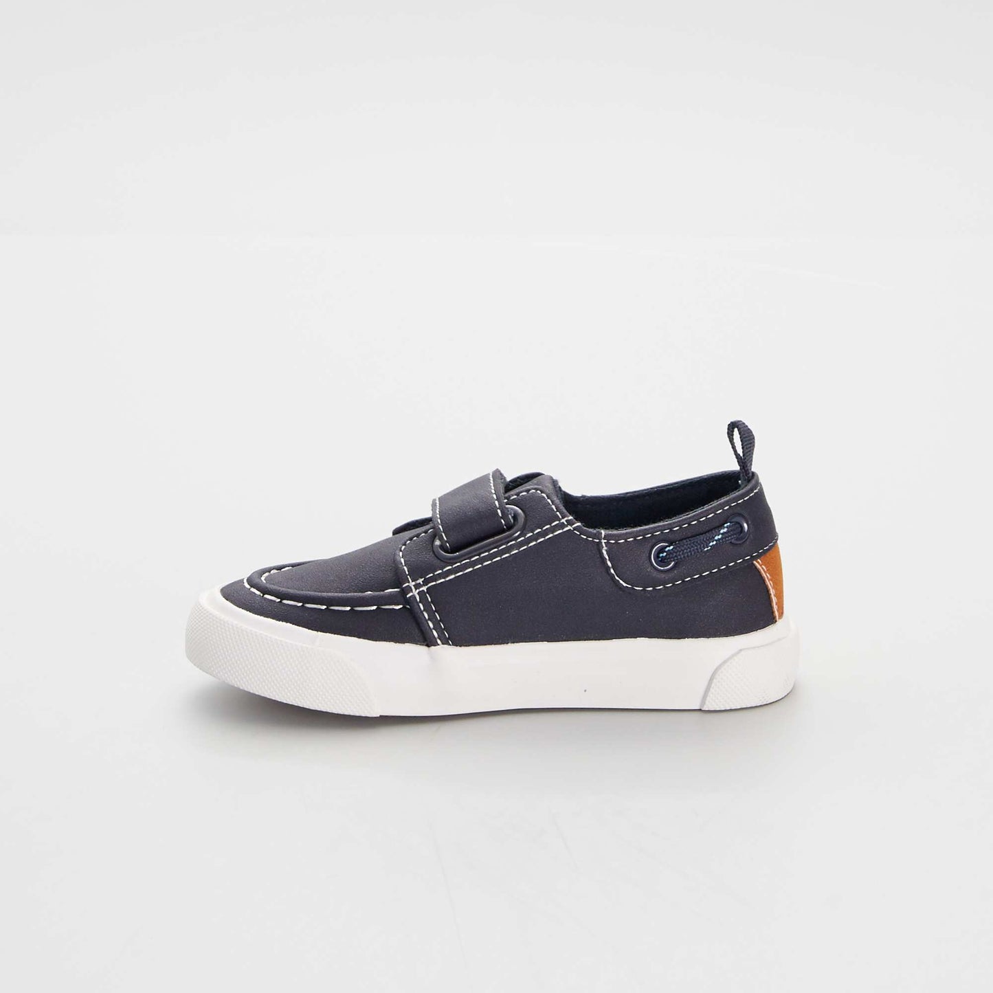 Chaussures forme 'bateau' scratch Bleu