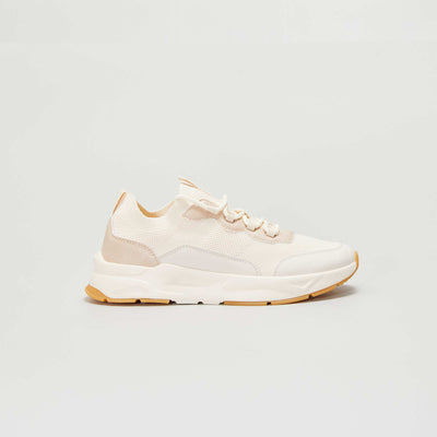 Baskets basses esprit running Beige