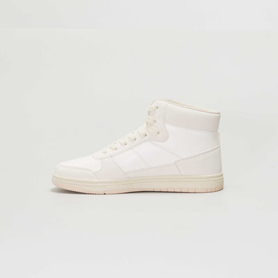 Baskets montantes Ecru