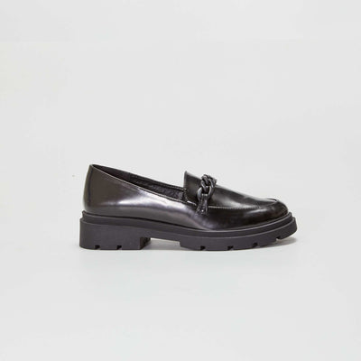 Mocassins semelle crant e noir