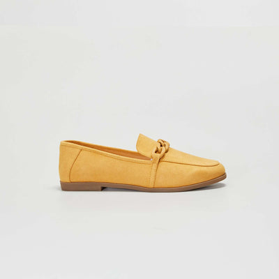 Mocassins en su dine color s Jaune