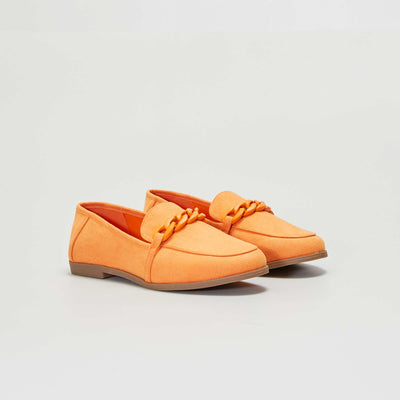 Mocassins en su dine color s Orange