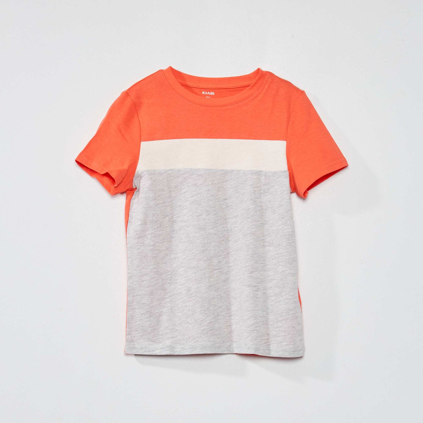 Tee-shirt color block Orange