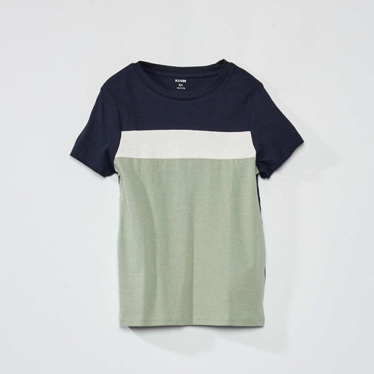 Tee-shirt color block Vert