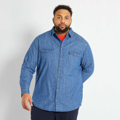 Chemise en jean regular Bleu stone
