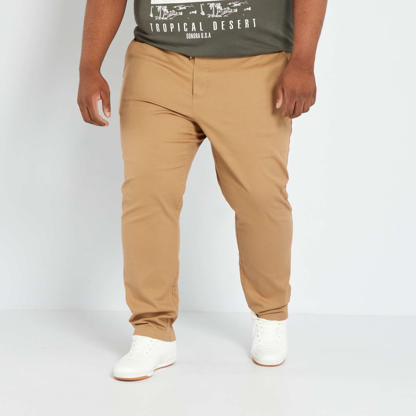 Pantalon chino slim Beige