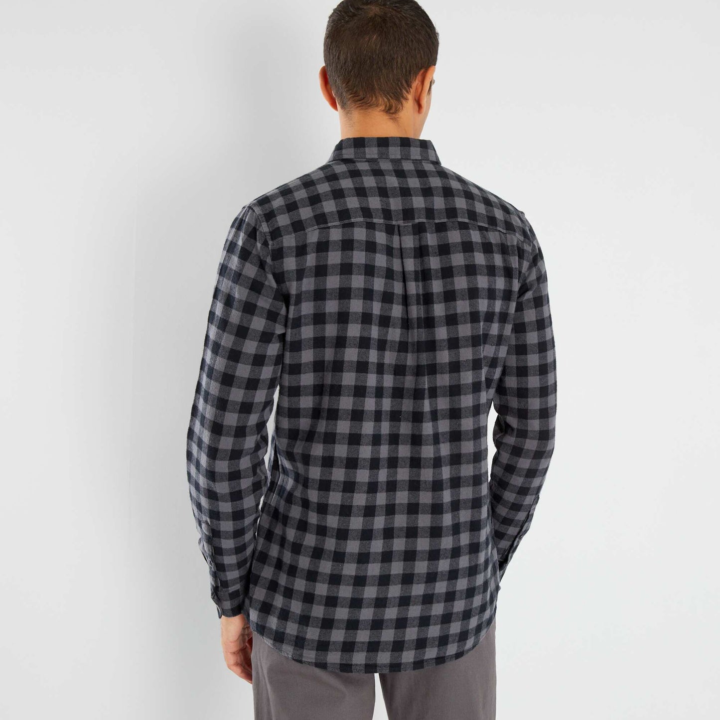 Chemise en flanelle Noir carreaux