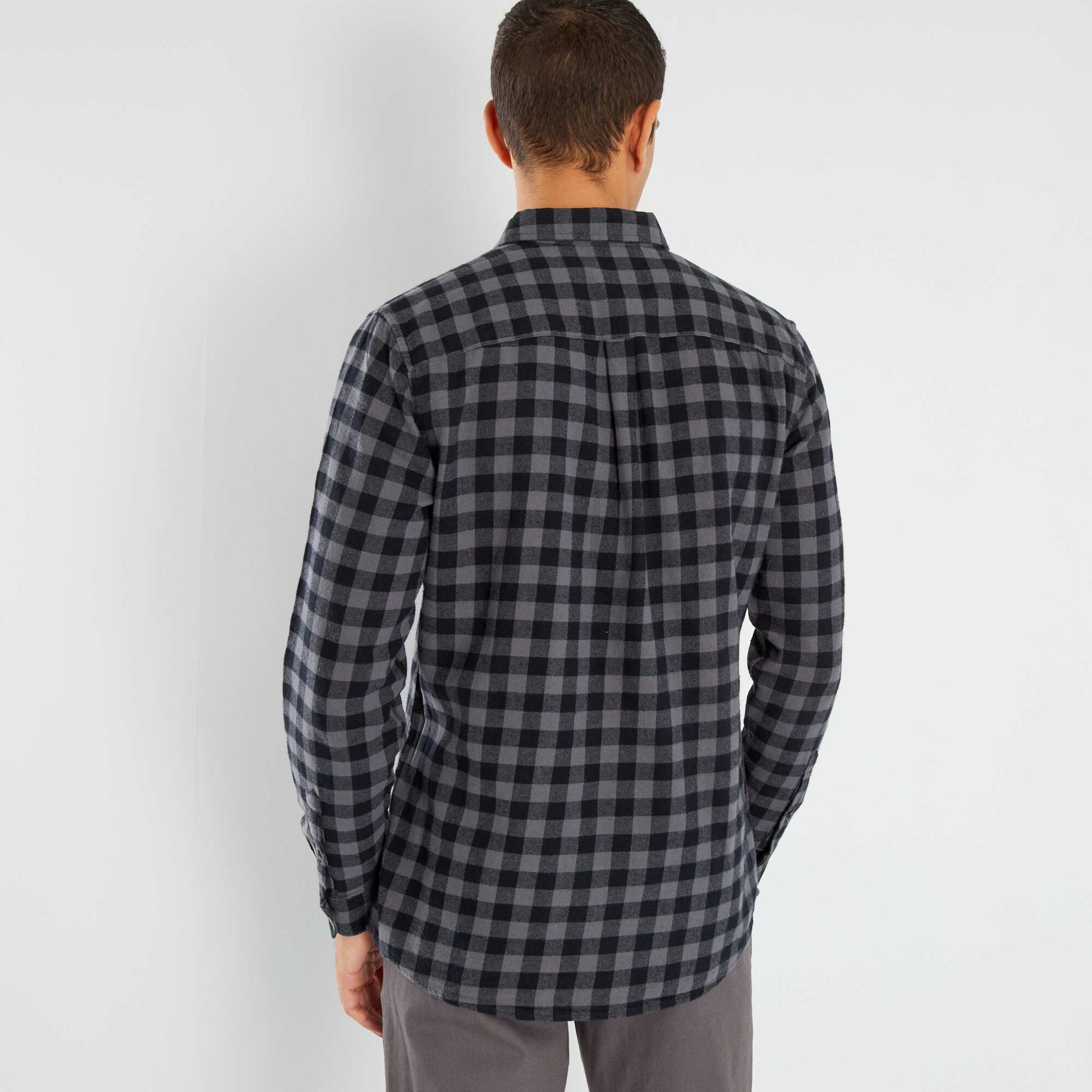 Chemise en flanelle Noir carreaux