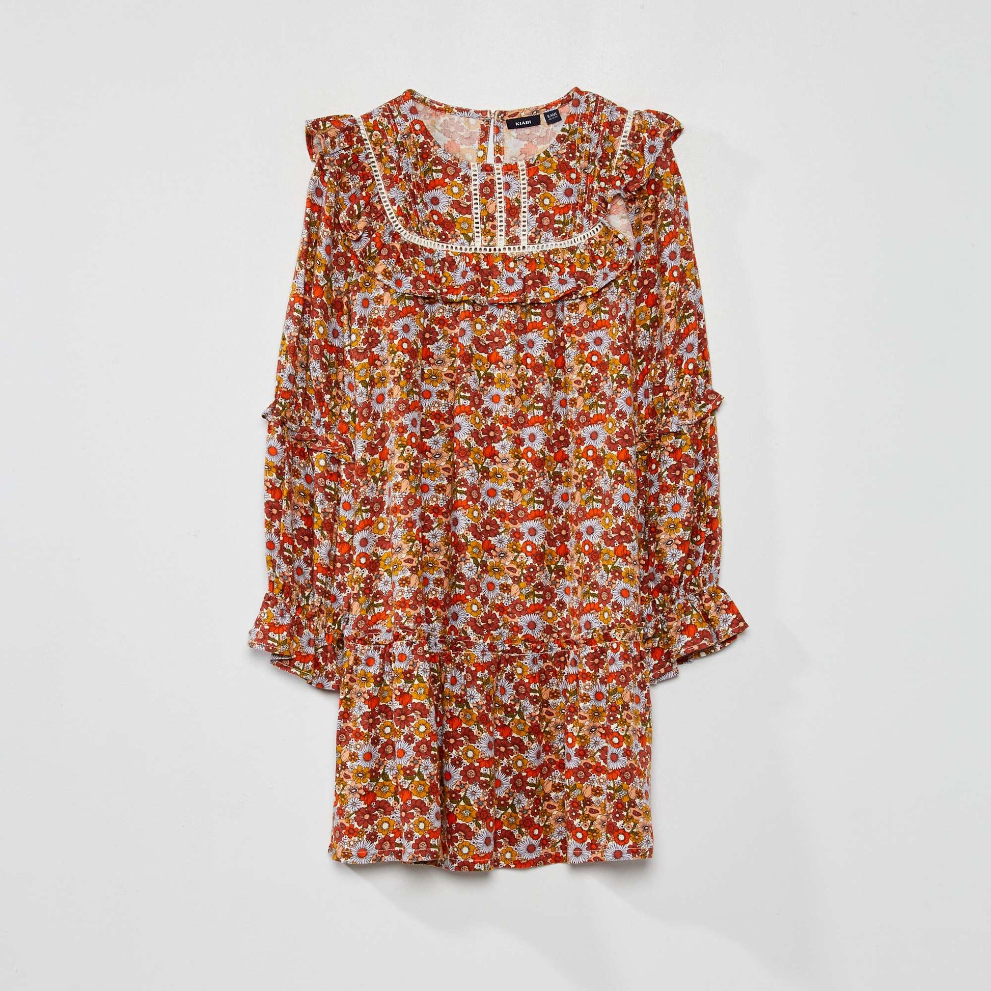 Robe volants imprim e Rose