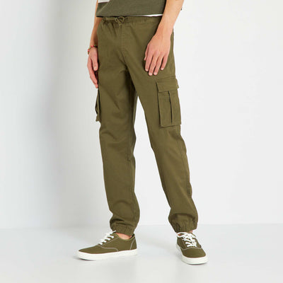 Pantalon type cargo Kaki
