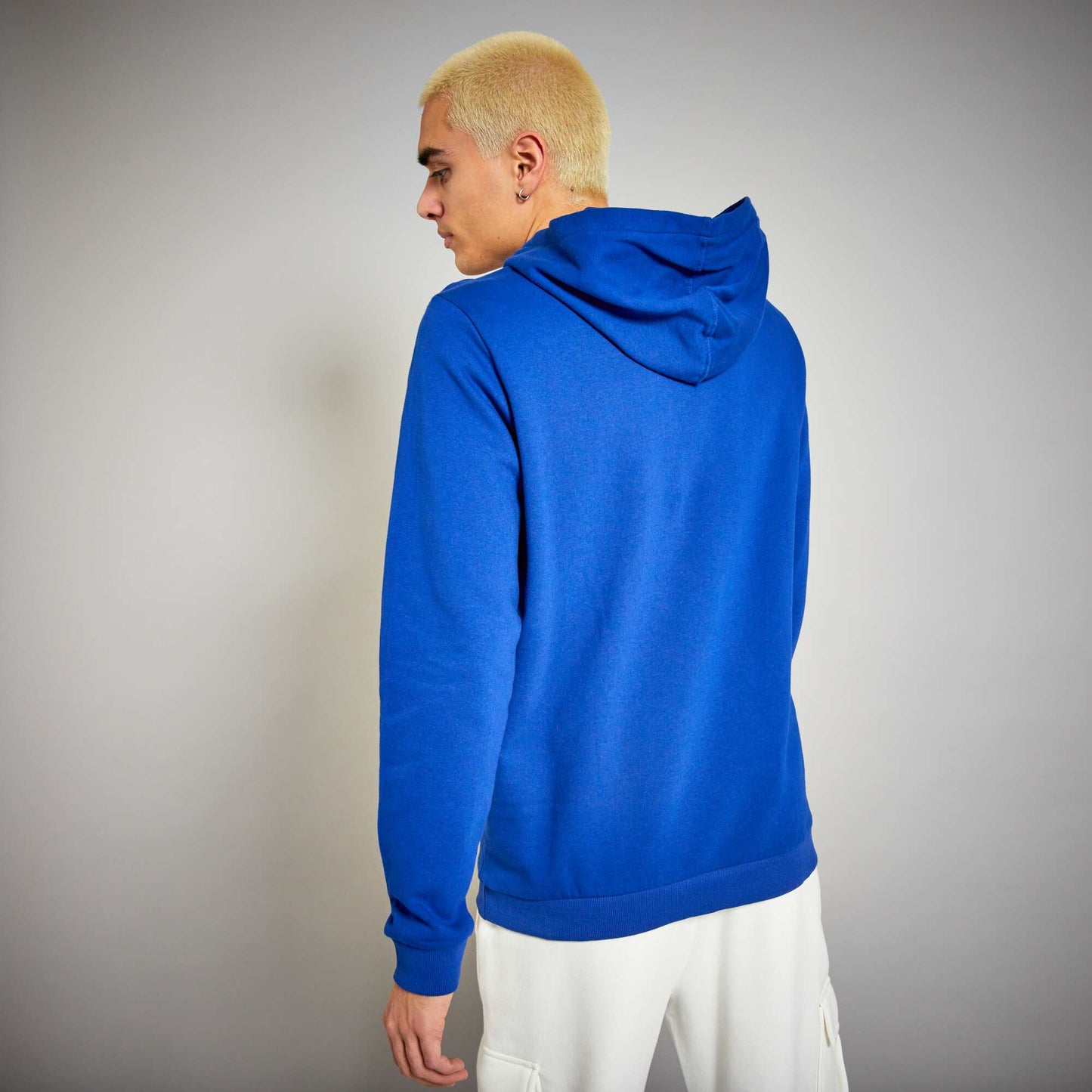 Sweat capuche imprim fantaisie Bleu