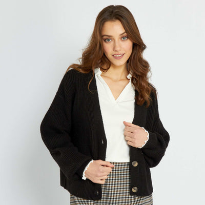 Gilet boutonn noir