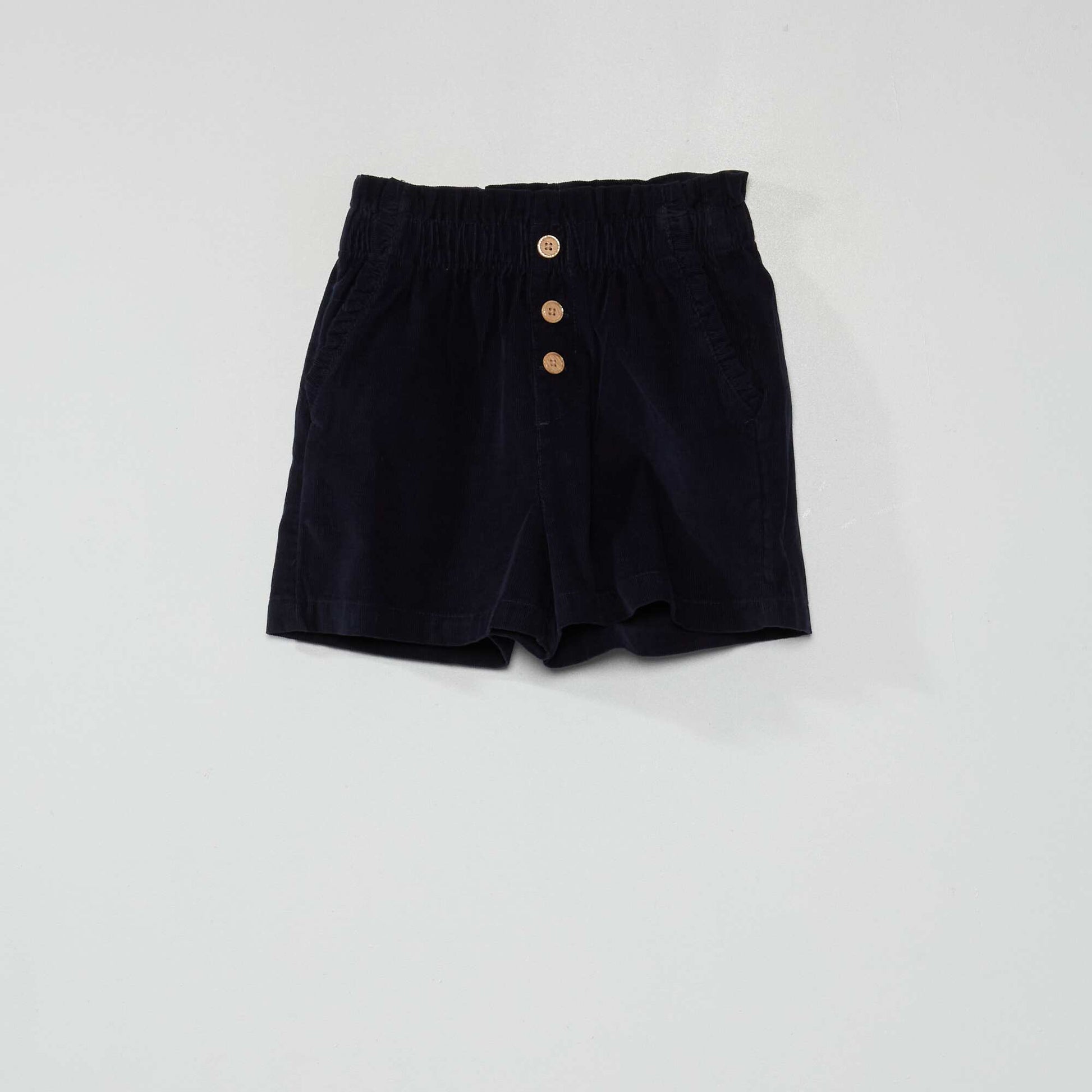Short en velours bleu marine