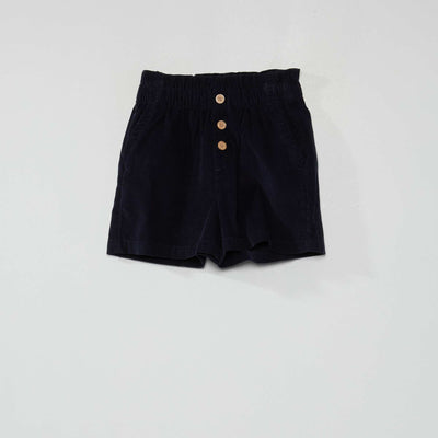 Short en velours bleu marine