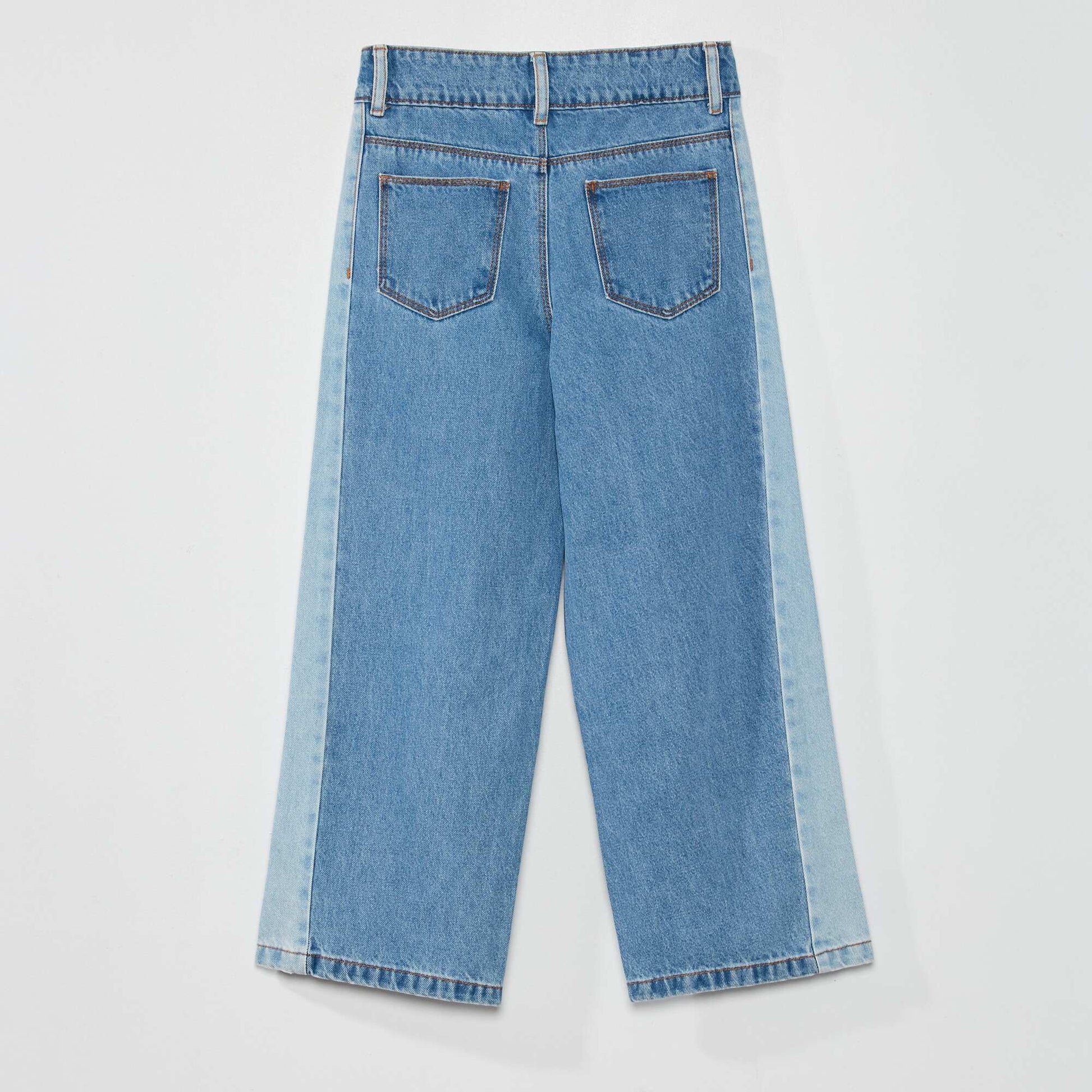 Jean large bicolore Bleu bicolore