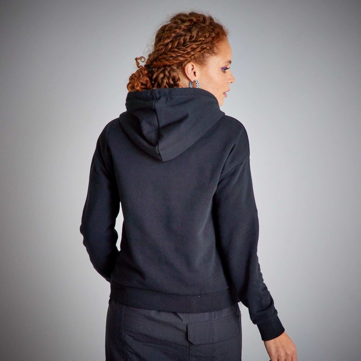 Sweat capuche en molleton Noir