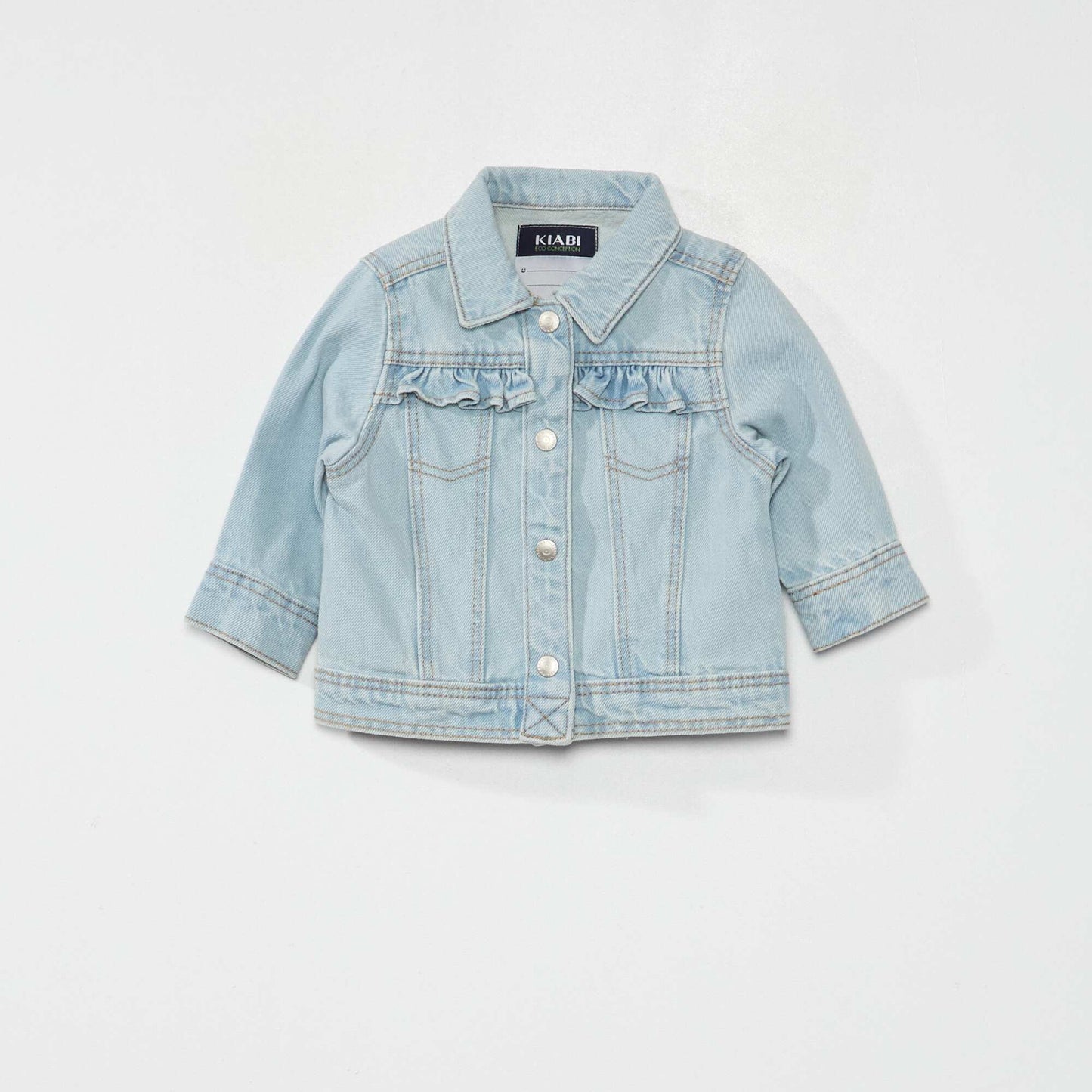 Veste en jean avec volants Bleu