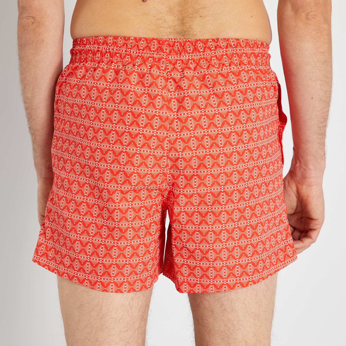 Short de bain avec cordon Rouge