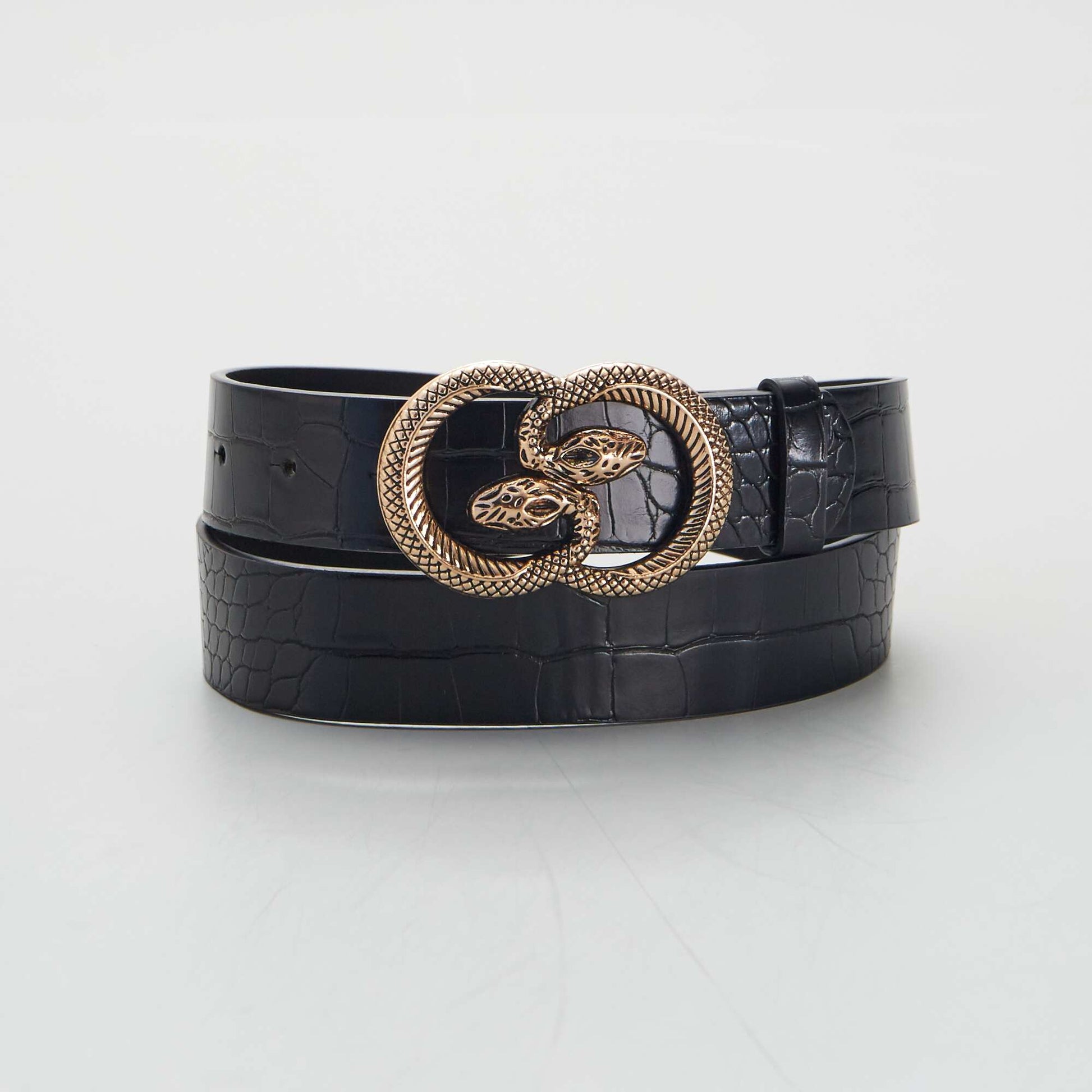 Ceinture effet 'croco' Noir