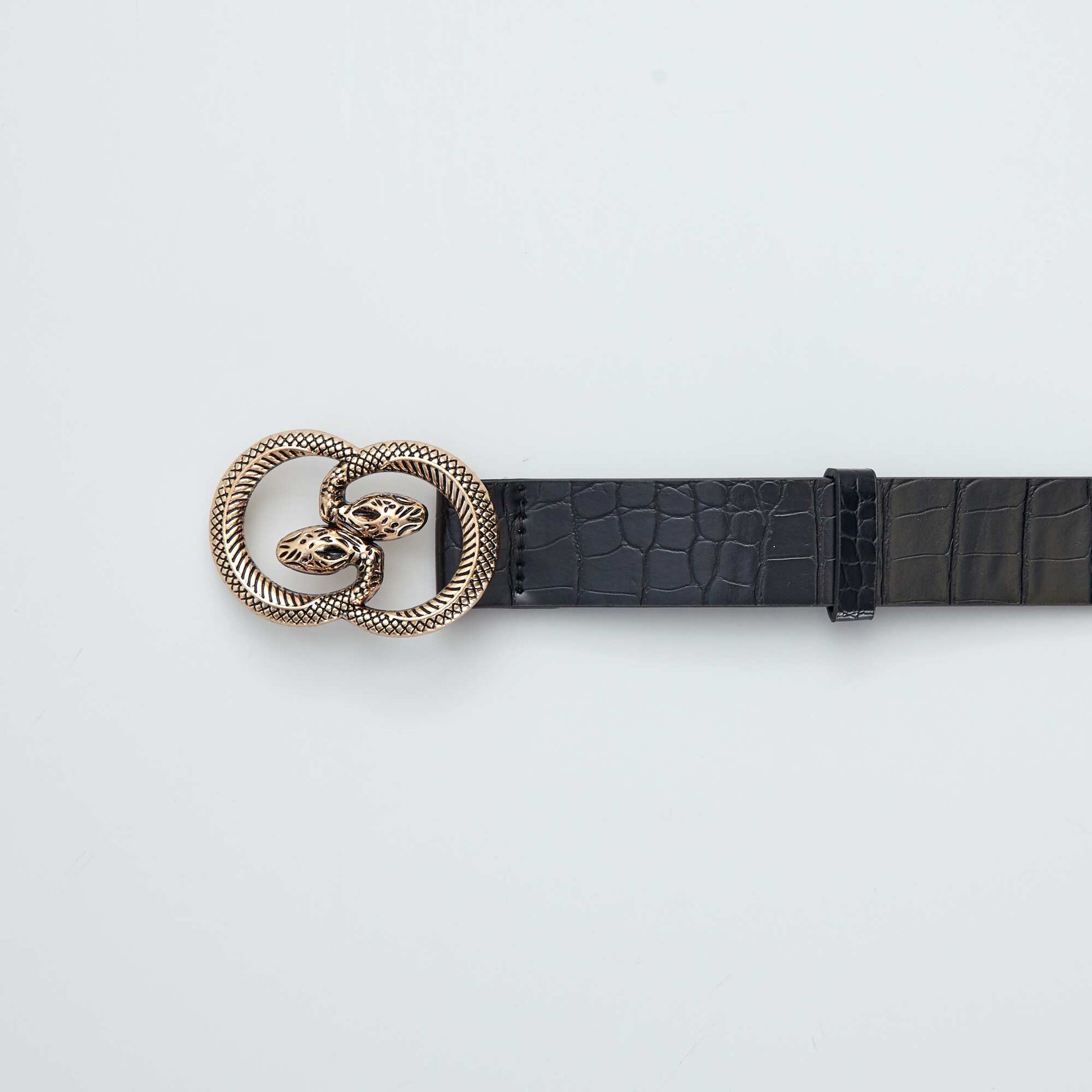 Ceinture effet 'croco' Noir