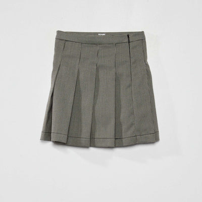 Jupe courte pliss e Gris