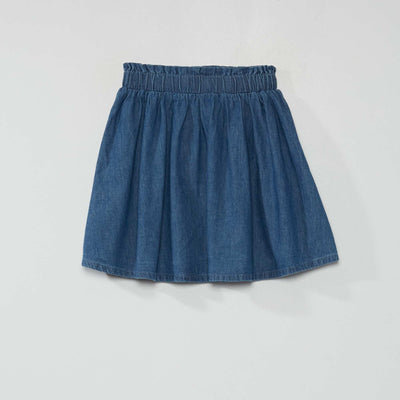 Jupe vas e en denim Bleu