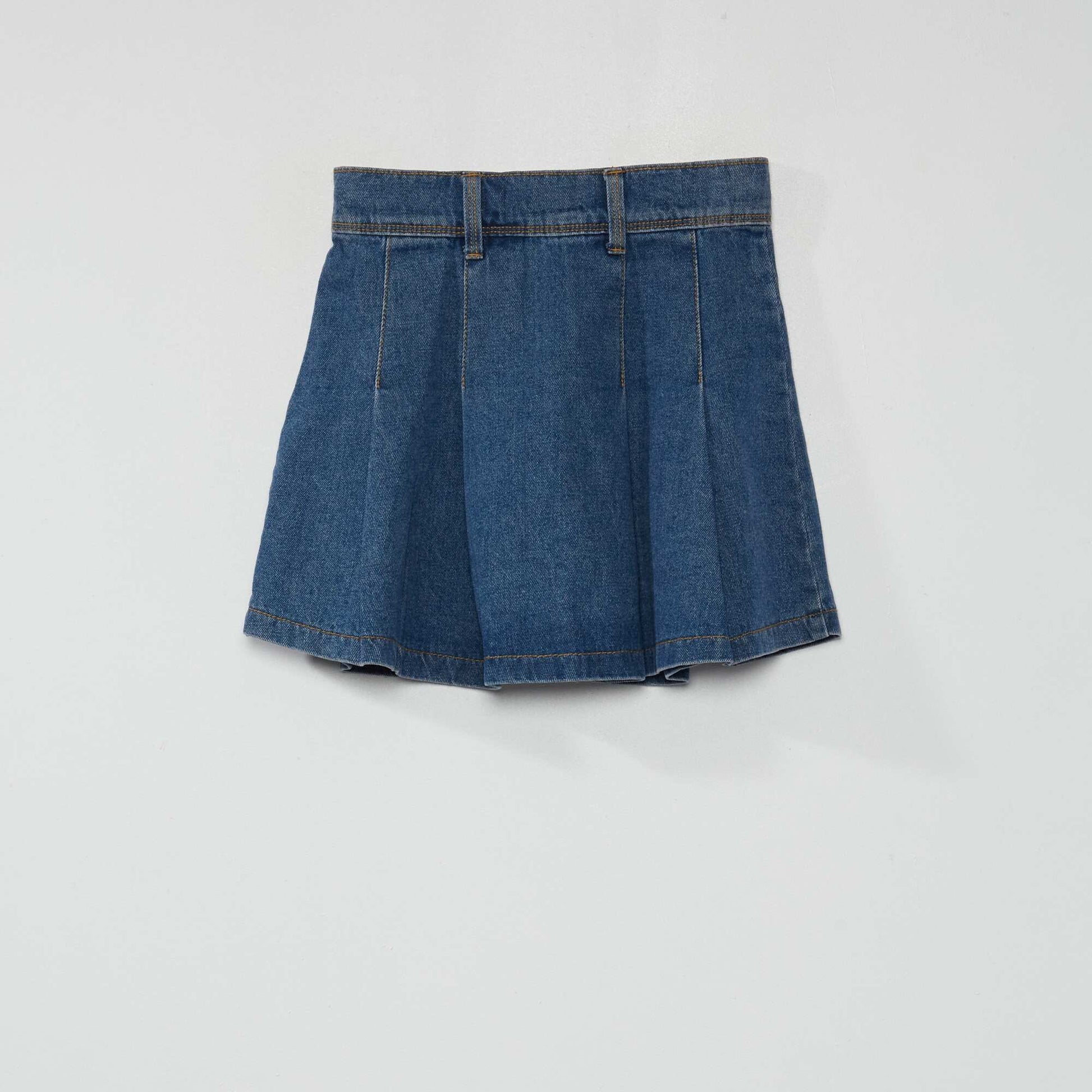 Jupe pliss e jean Bleu