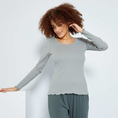 T-shirt de nuit fines c tes Gris