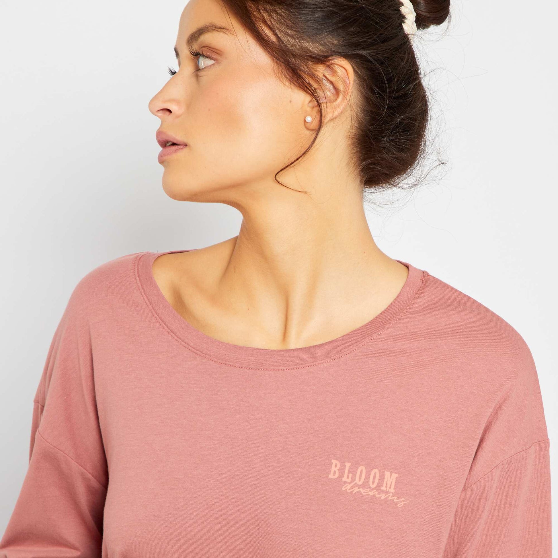 Pyjama long 'fleurs' - 2 pi ces Rose