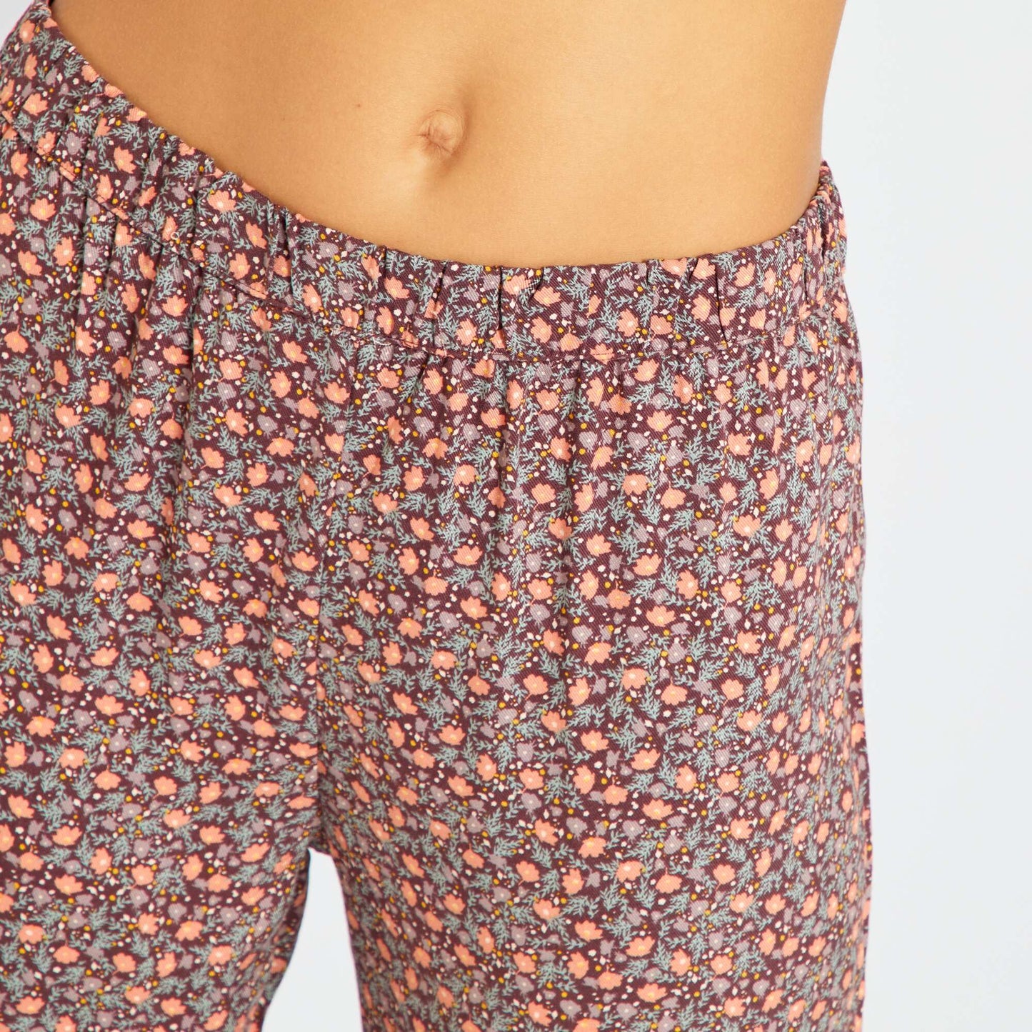Pyjama long 'fleurs' - 2 pi ces Rose