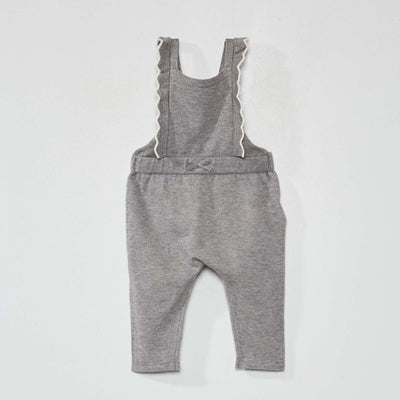 Combinaison longue en maille gris
