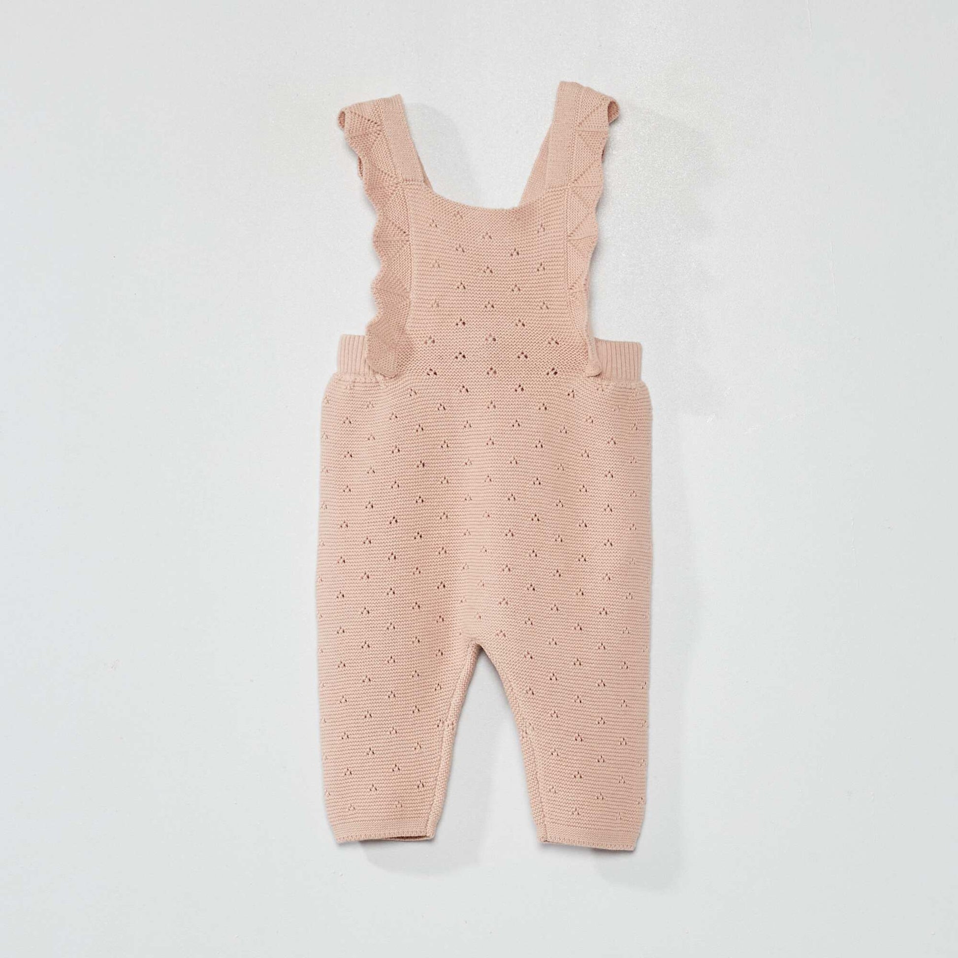 Combinaison en maille tricot Rose