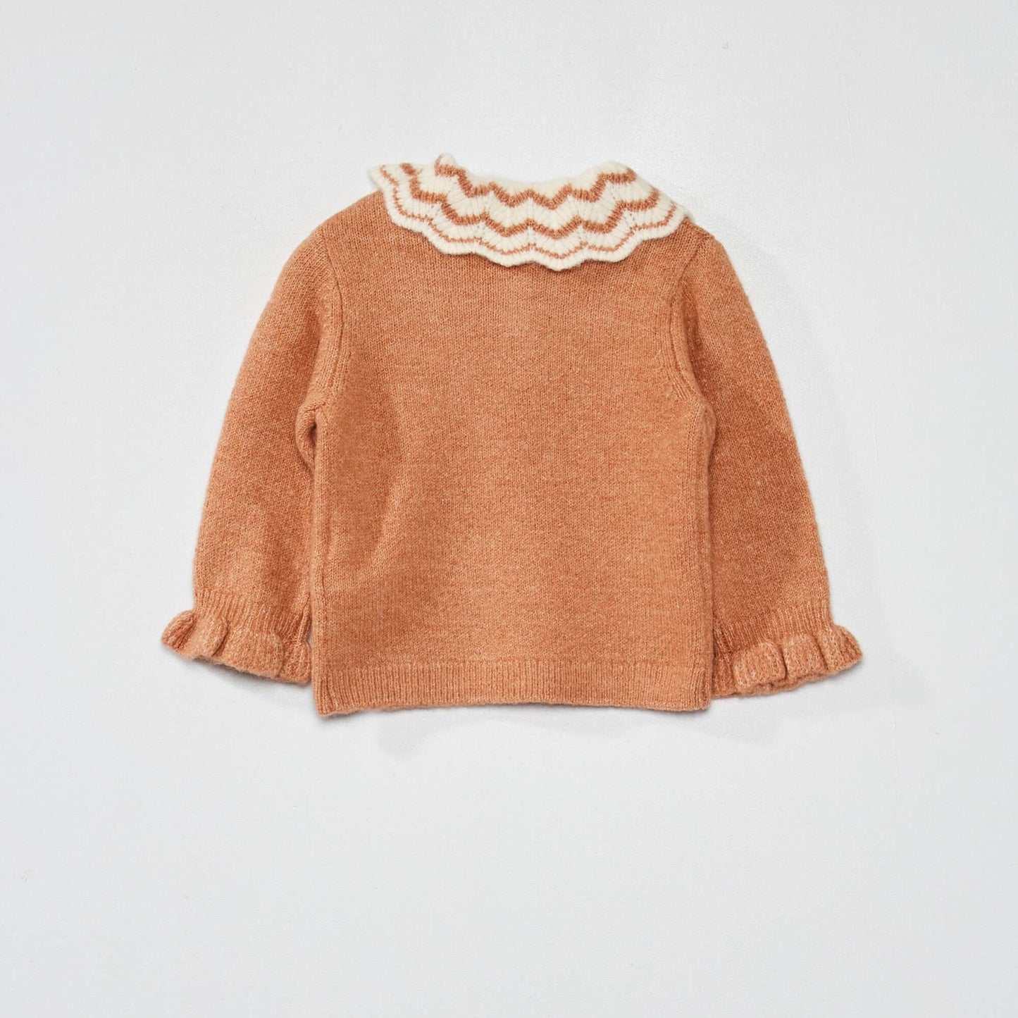 Pull en maille avec volants Marron brun