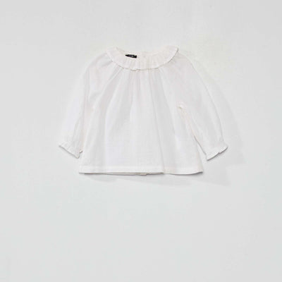Blouse en coton blanc