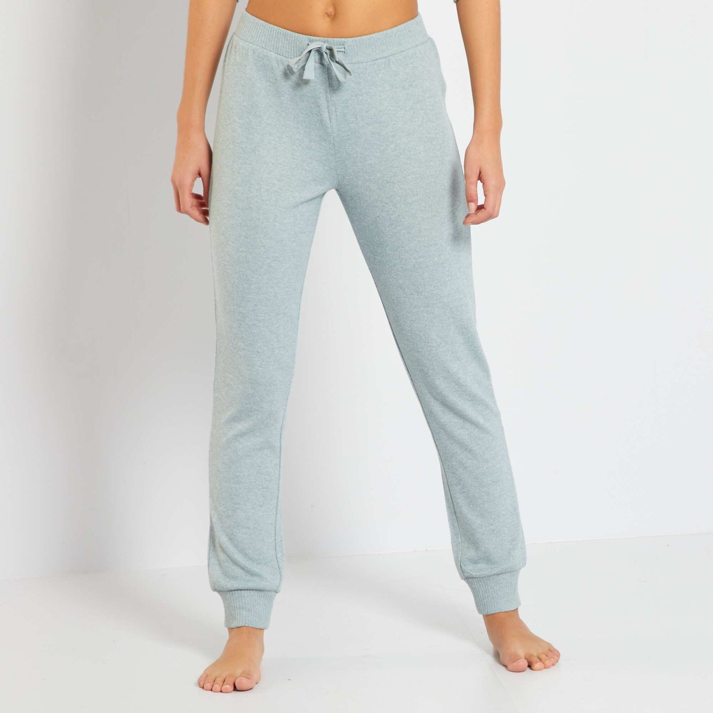 Pantalon de pyjama uni bleu ardoise