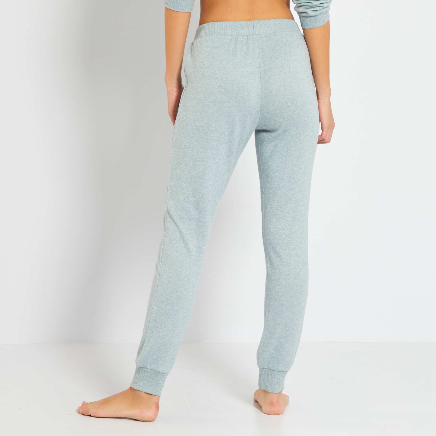 Pantalon de pyjama uni bleu ardoise