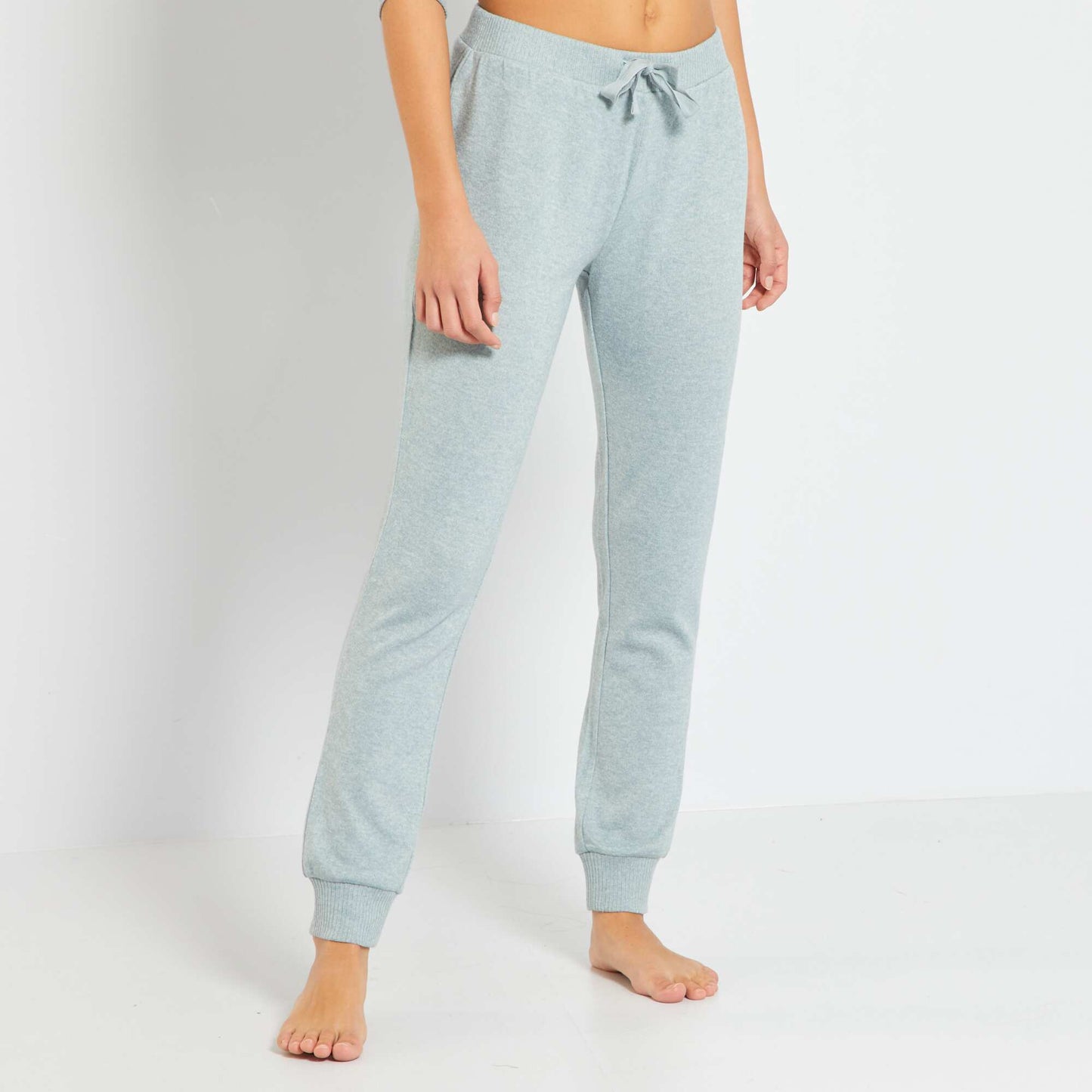 Pantalon de pyjama uni bleu ardoise