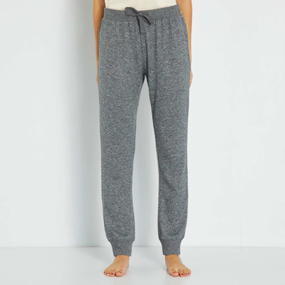 Pantalon de pyjama uni gris fonc