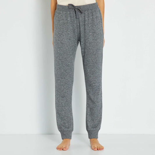Pantalon de pyjama uni gris fonc